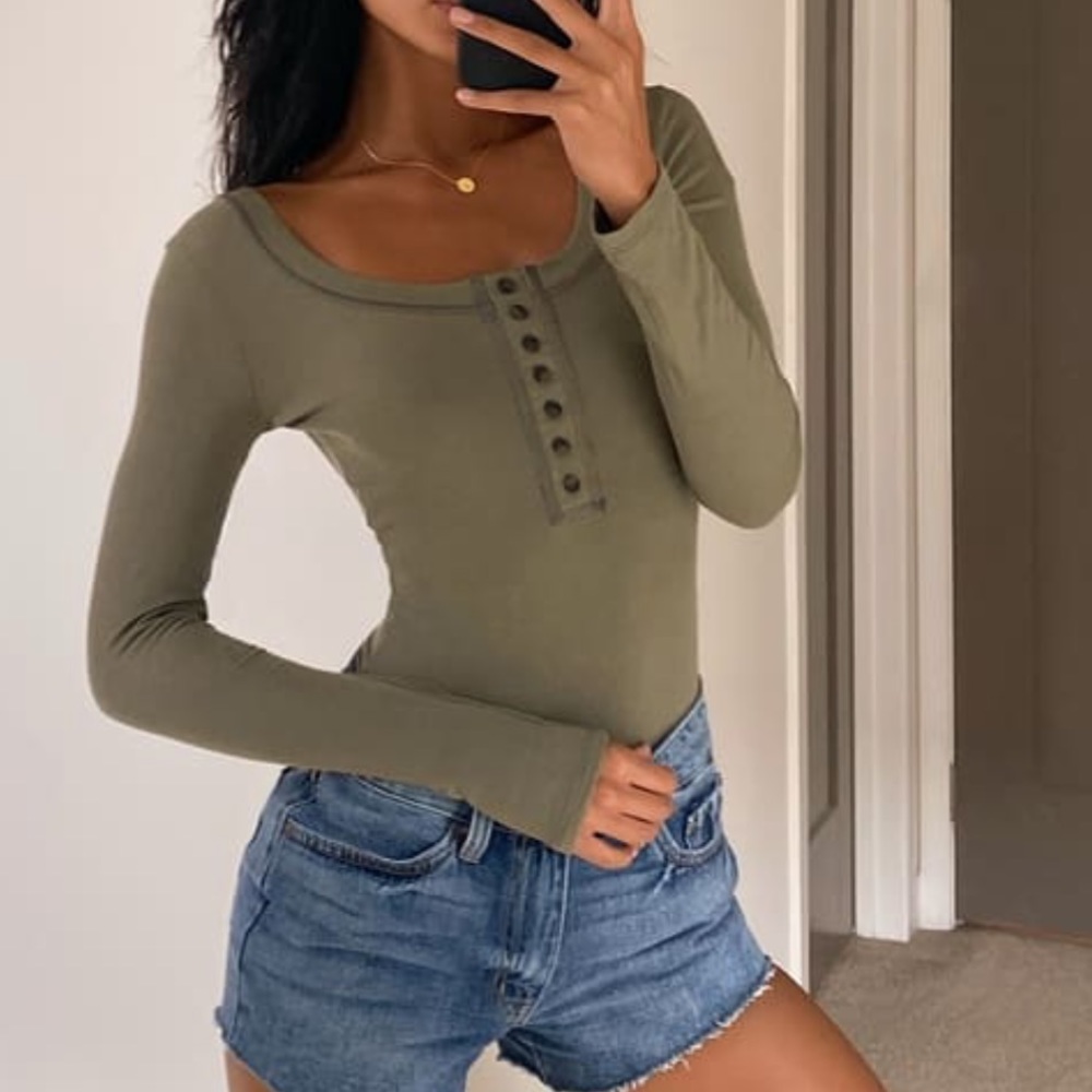 Olive Green Bodysuit